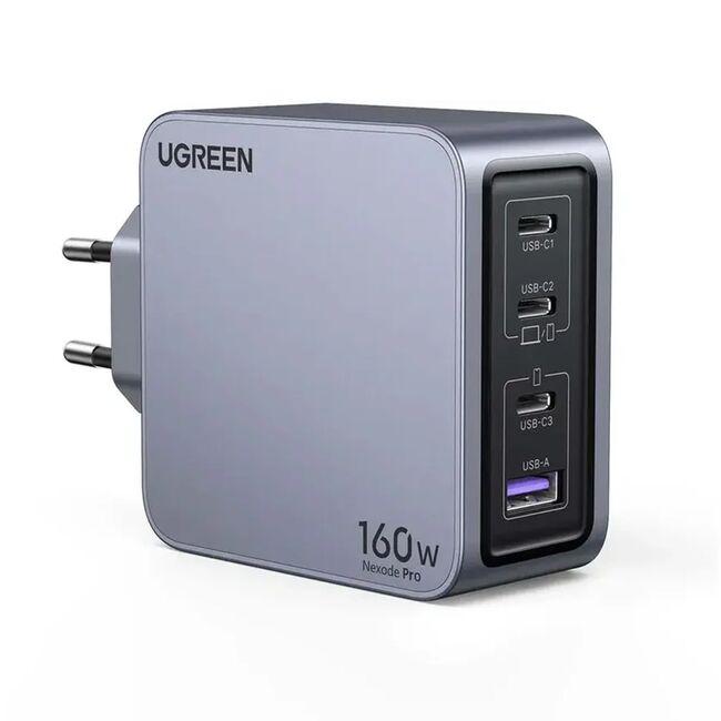 Incarcator USB, Type-C, GaN, 160W, 3A, Cablu Inclus, 1.5m - Ugreen Nexode Pro X763 (25877) - Grey
