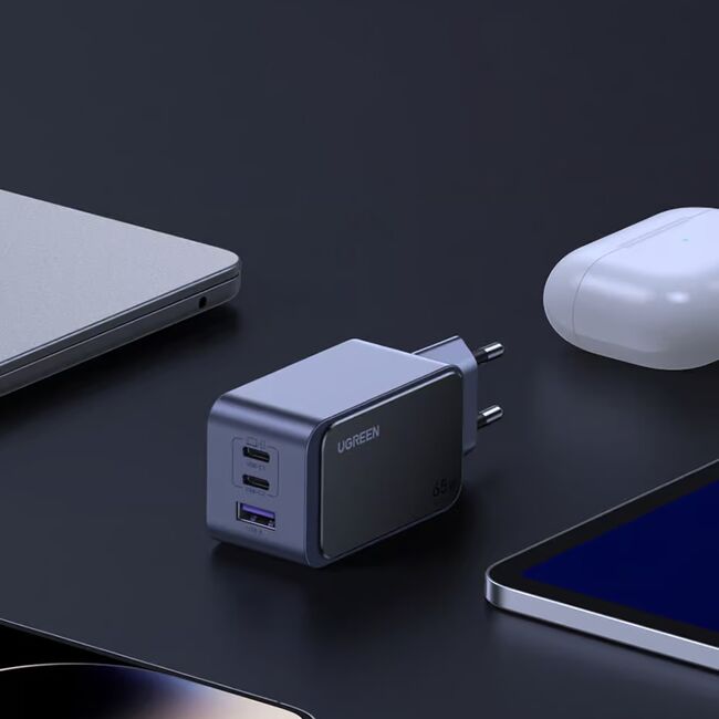 Incarcator USB, Type-C, GaN, 65W, 3A - Ugreen Nexode Air X553 (35042) - Grey