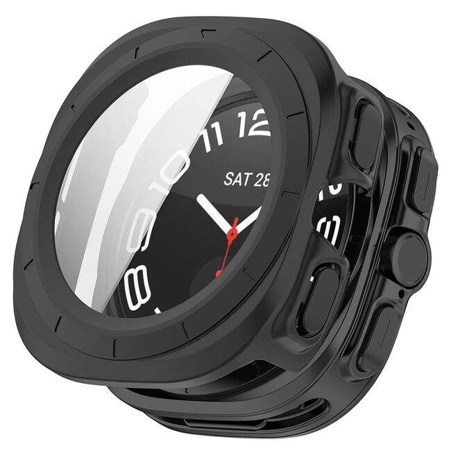 Set de Protecție 360° pentru Samsung Galaxy Watch Ultra (47mm) – Carcasa + Folie din Sticla Securizata, Claritate HD, Design Elegant