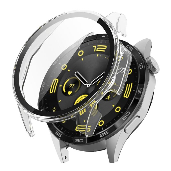 Set de Protecție 360° pentru Huawei Watch GT 4 (46mm) – Carcasa + Folie din Sticla Securizata, Claritate HD, Design Elegant - Clear