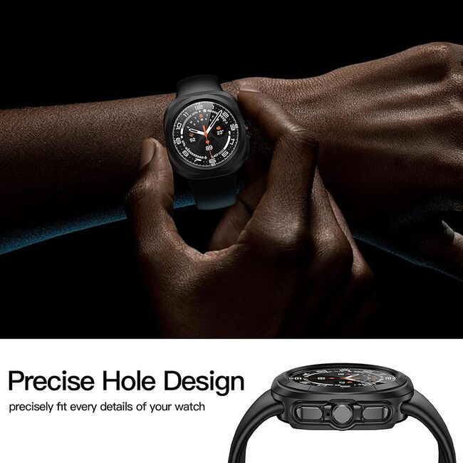 Set de Protecție 360° pentru Samsung Galaxy Watch Ultra (47mm) – Carcasa + Folie din Sticla Securizata, Claritate HD, Design Elegant