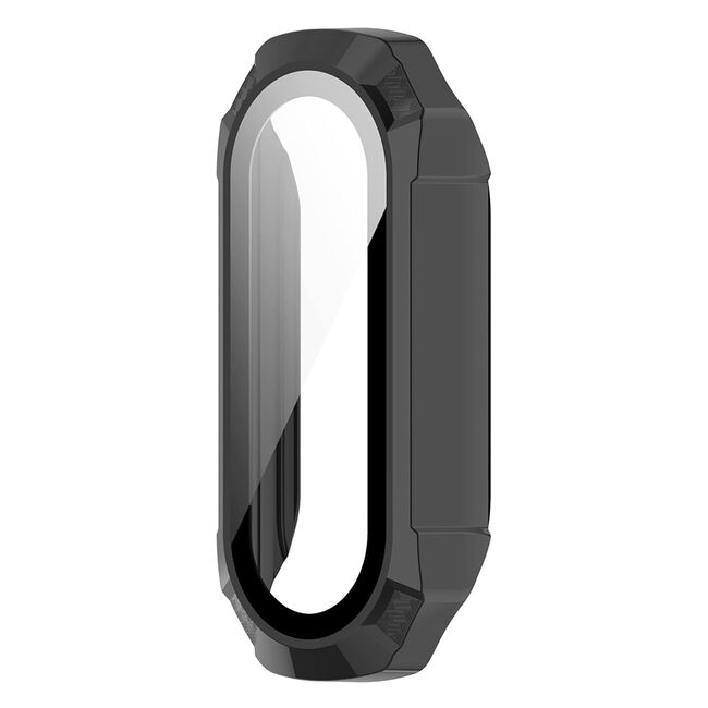 Set de Protecție 360° pentru Xiaomi Smart Band 7 / 7 NFC – Carcasa + Folie din Sticla Securizata, Claritate HD, Design Elegant - Negru