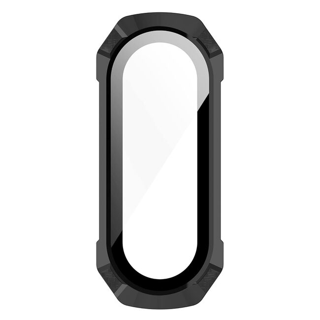Set de Protecție 360° pentru Xiaomi Smart Band 7 / 7 NFC – Carcasa + Folie din Sticla Securizata, Claritate HD, Design Elegant - Negru