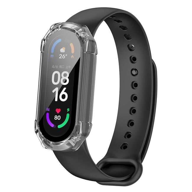 Set de Protecție 360° pentru Xiaomi Smart Band 7 / 7 NFC – Carcasa + Folie din Sticla Securizata, Claritate HD, Design Elegant - Clear