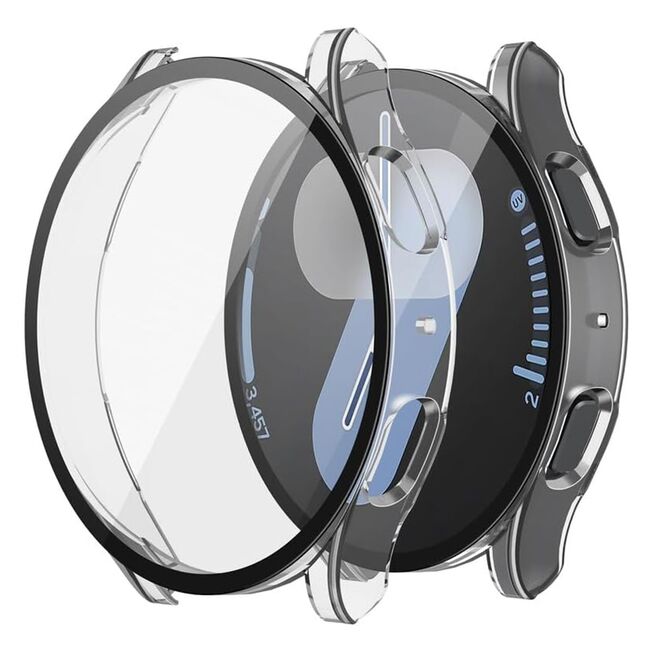 Set de Protecție 360° pentru Samsung Galaxy Watch 7 (44mm) – Carcasa cu protectie ecran, Claritate HD, Design Elegant - Transparent