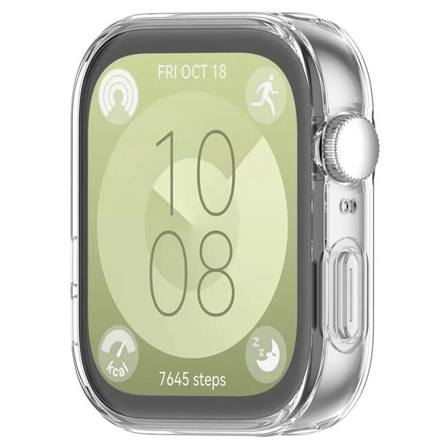Set de Protecție 360° pentru Huawei Watch Fit 3 – Carcasa cu protectie ecran, Claritate HD, Design Elegant - Transparent