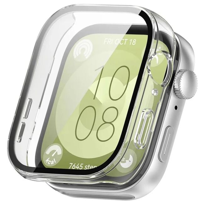 Set de Protecție 360° pentru Huawei Watch Fit 3 – Carcasa cu protectie ecran, Claritate HD, Design Elegant - Transparent