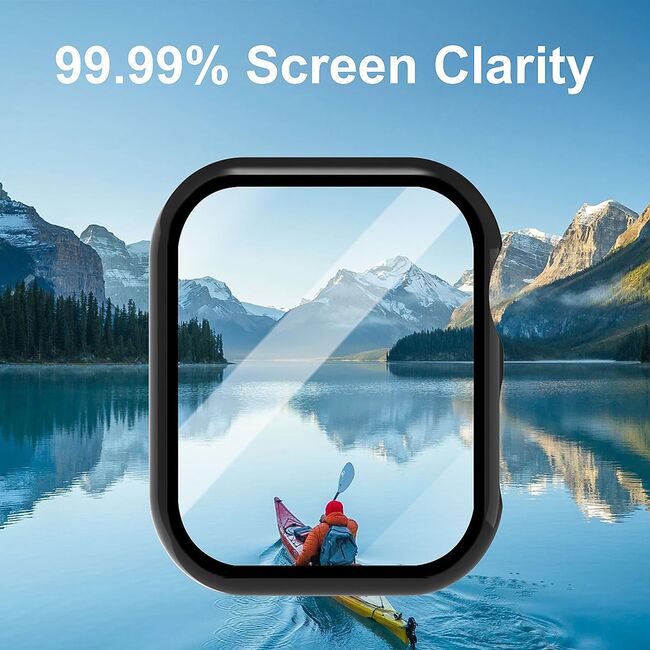 Set de Protecție 360° pentru Xiaomi Mi Band 4 / 5 / 5 NFC / 6 / 6 NFC – Carcasa cu protectie ecran, Claritate HD, Design Elegant - Transparent
