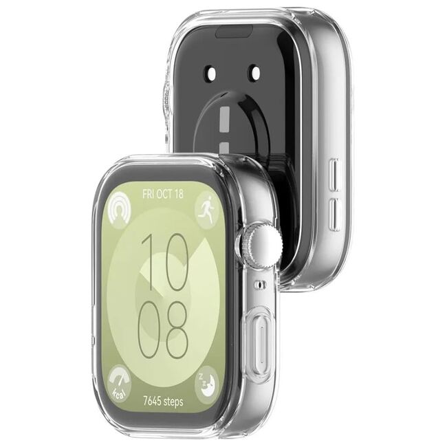 Set de Protecție 360° pentru Huawei Watch Fit 3 – Carcasa cu protectie ecran, Claritate HD, Design Elegant - Transparent