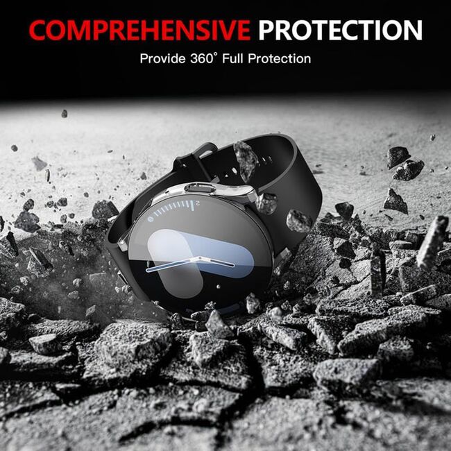 Set de Protecție 360° pentru Samsung Galaxy Watch 7 (40mm) – Carcasa cu protectie ecran, Claritate HD, Design Elegant - Transparent