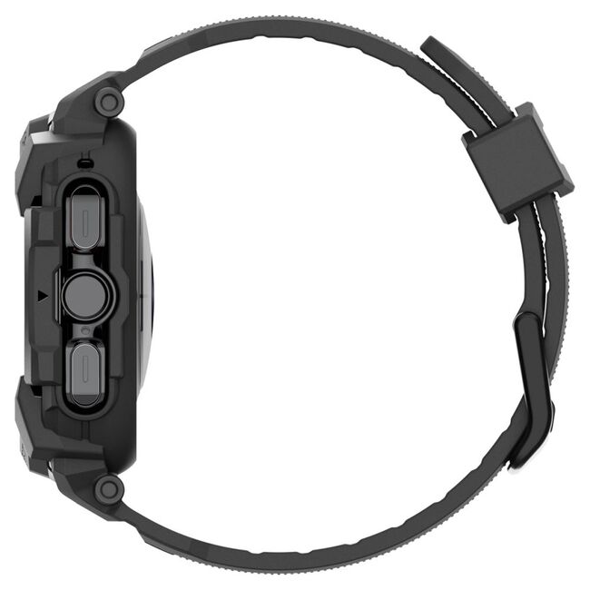 Husa pentru Samsung Galaxy Watch Ultra 47mm + Curea - Spigen Rugged Armor Pro - Black