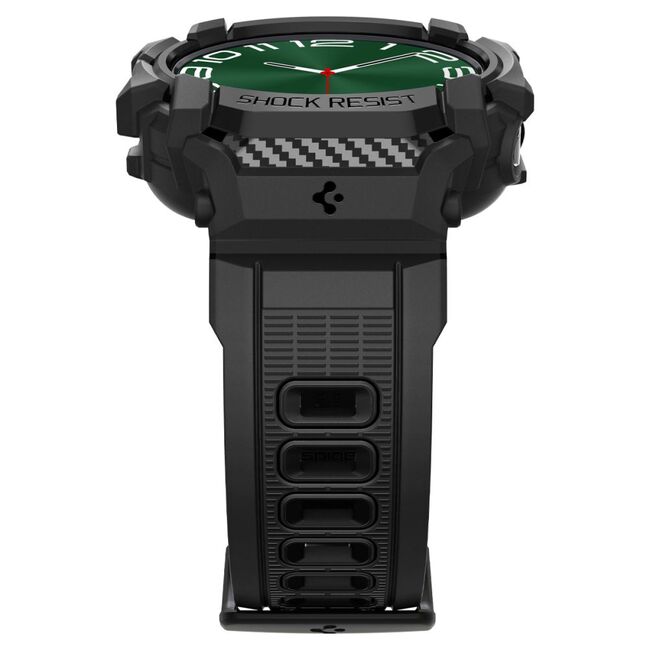 Husa pentru Samsung Galaxy Watch Ultra 47mm + Curea - Spigen Rugged Armor Pro - Black
