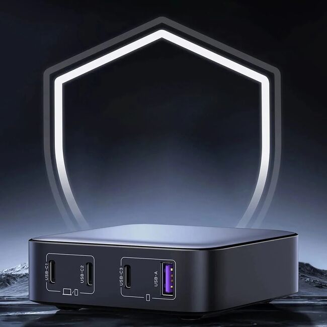 Statie incarcare 100W, USB, 3x Type-C, Fast Charge, Cablu Inclus - Ugreen CD328 (90928) - Grey