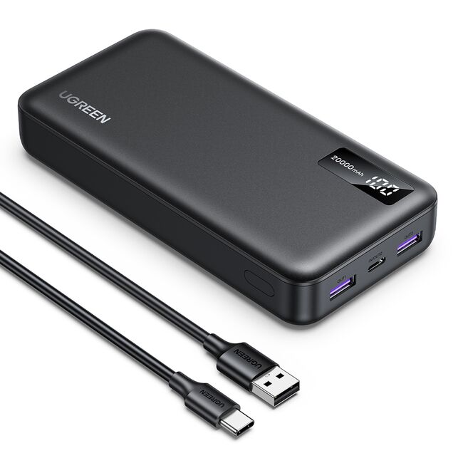 Baterie Externa 2x USB, 2x Type-C, 20000mAh, 5V/3A - Ugreen PB312 (25683) - Black