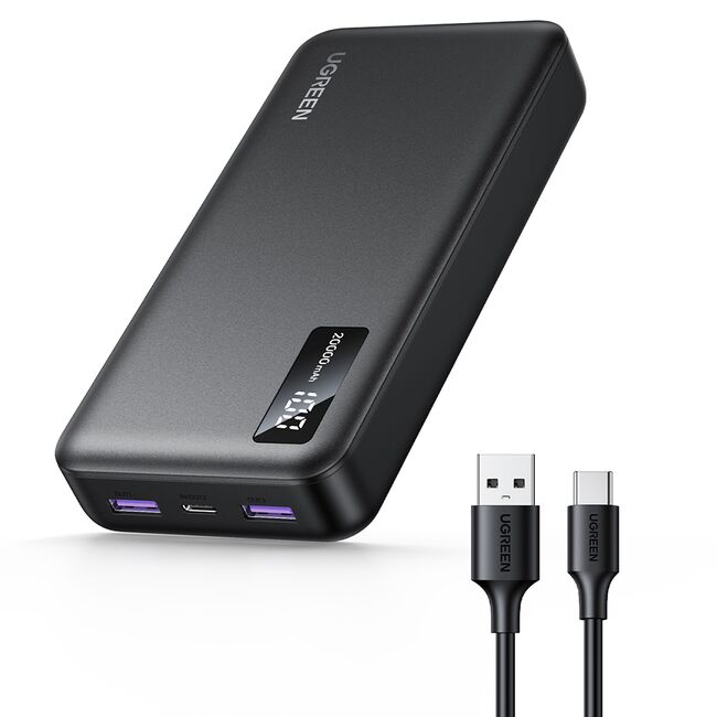 Baterie Externa 2x USB, 2x Type-C, 20000mAh, 5V/3A - Ugreen PB312 (25683) - Black