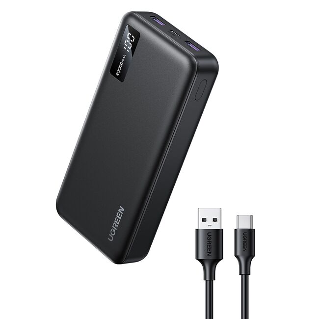 Baterie Externa 2x USB, 2x Type-C, 20000mAh, 5V/3A - Ugreen PB312 (25683) - Black