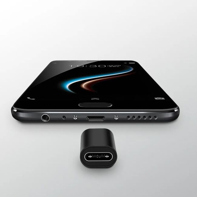 Adaptor Type-C la USB/Micro-USB/Lightning, Aluminiu (set 3)  - TriFlashX (A19) - Black