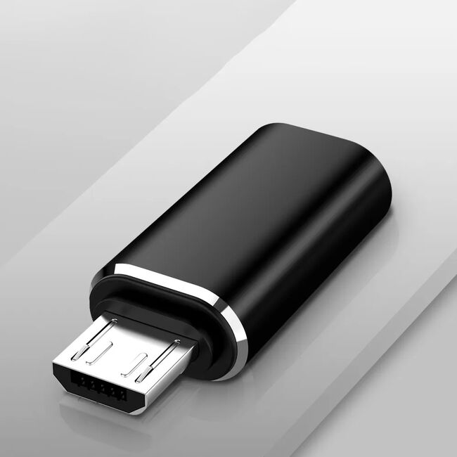 Adaptor Type-C la USB/Micro-USB/Lightning, Aluminiu (set 3)  - TriFlashX (A19) - Black