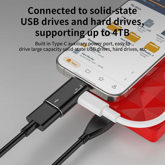 Adaptor USB la Lightning, Aluminiu - AluVoltX (A18) - Black