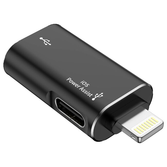 Adaptor USB la Lightning, Aluminiu - AluVoltX (A18) - Black