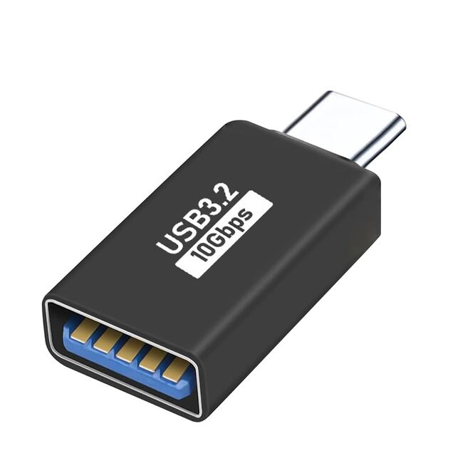 Adaptor USB la Type-C, 10Gbps, Aluminiu - AluCoreX (A14) - Black
