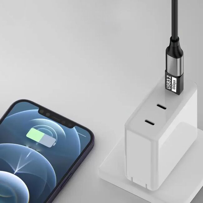Adaptor USB la Type-C, 10Gbps, Aluminiu - AluCoreX (A14) - Black