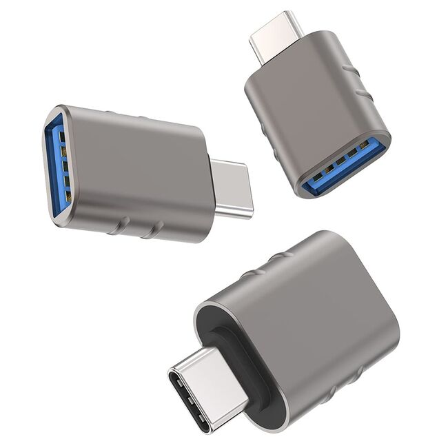 Adaptor USB la Type-C, 5Gbps, 3A, Aluminiu - SlateVolt (A10) - Gray