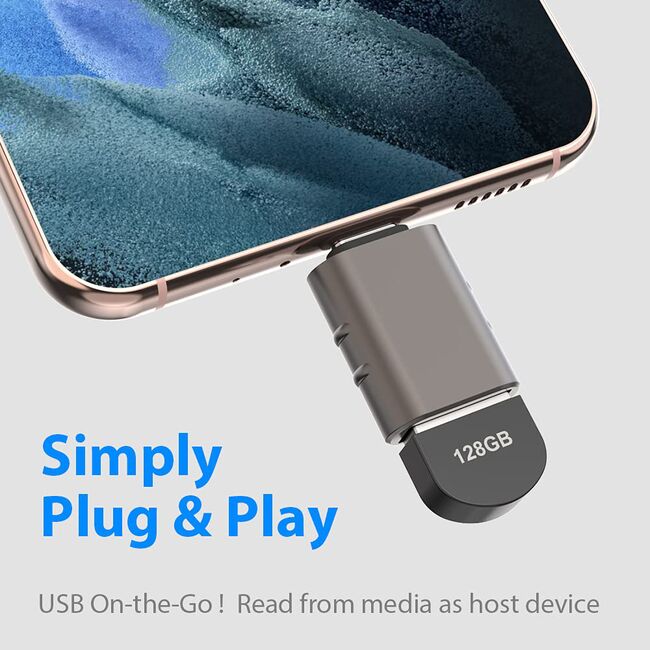Adaptor USB la Type-C, 5Gbps, 3A, Aluminiu - SlateVolt (A10) - Gray