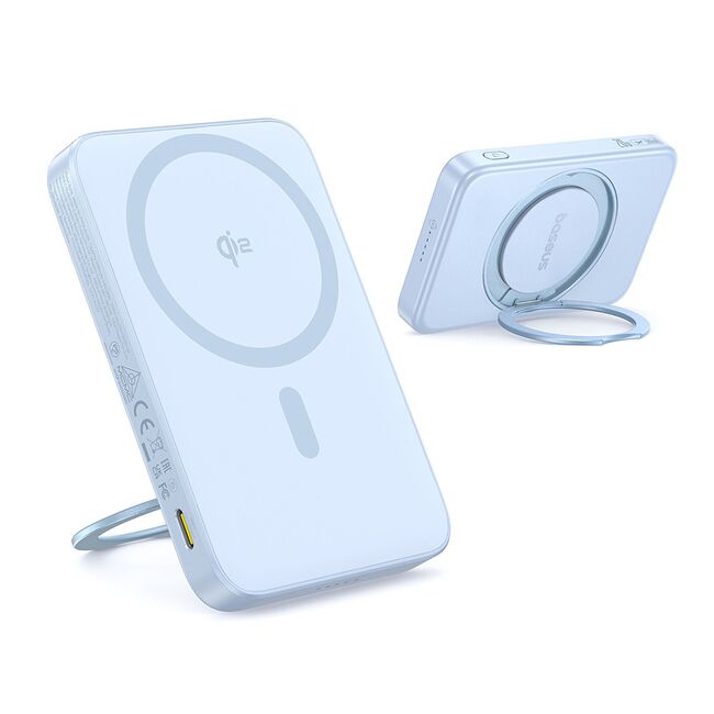 Acumulator Extern Type-C, Qi2, 20W, 5000mAh, with Cable Type-C - Baseus PicoGo (P10076800213-01) - Blue
