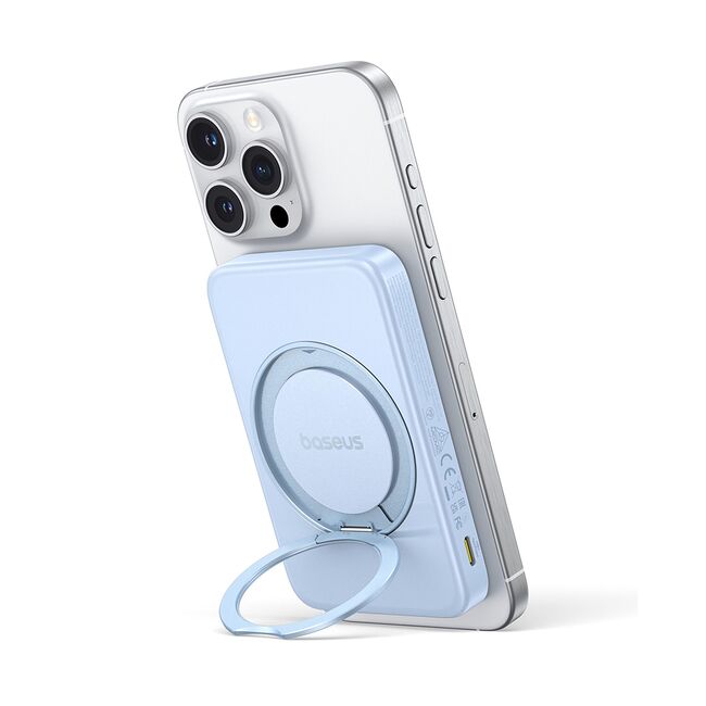 Acumulator Extern Type-C, Qi2, 20W, 5000mAh, with Cable Type-C - Baseus PicoGo (P10076800213-01) - Blue