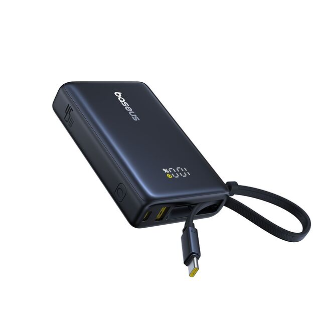 Baterie externa 10000mAh Type-C, USB, 45W, Fast Charging, Cablu Type-C - Baseus PicoGo (P10076803123-00) - Black