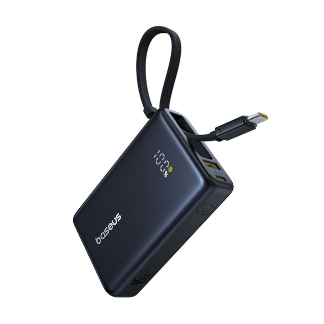 Baterie externa 10000mAh Type-C, USB, 45W, Fast Charging, Cablu Type-C - Baseus PicoGo (P10076803123-00) - Black