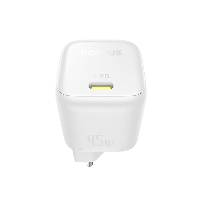 Alimentator pentru Priza, 45W, USB-C, GaN -  Baseus PicoGo (P10176800213-00) - Moon White