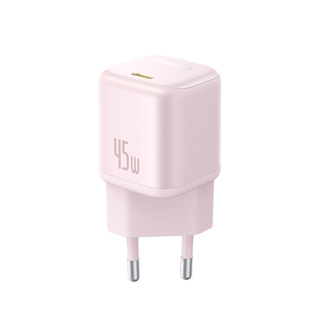 Alimentator pentru Priza, 45W, USB-C, GaN -  Baseus PicoGo (P10176800413-00) - Baby Pink
