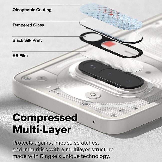 Folie Camera pentru Nothing Phone (3a) (set 2) - Ringke Camera Full Cover Glass - Clear