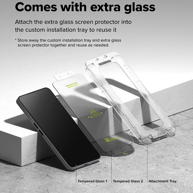 Folie pentru Nothing Phone (3a) / (3a) Pro (set 2) - Ringke Easy Slide Tempered Glass - Clear