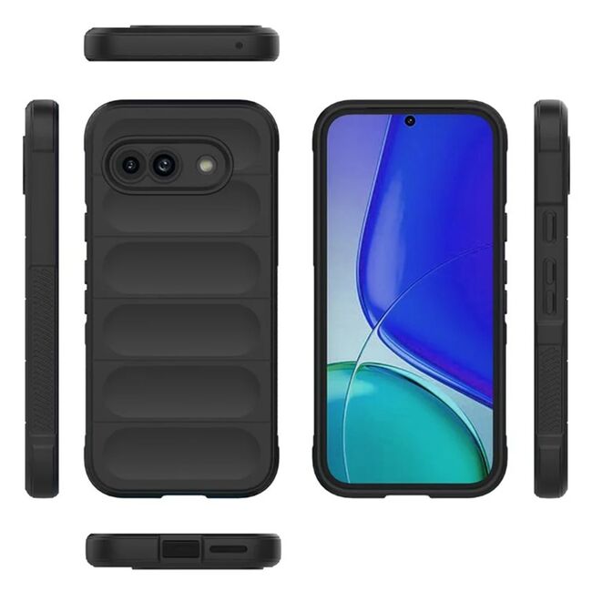 Husa pentru  Google Pixel 9A Liquid Silicone, Microfibre Lining, Non-Slip Airbag Design, Negru