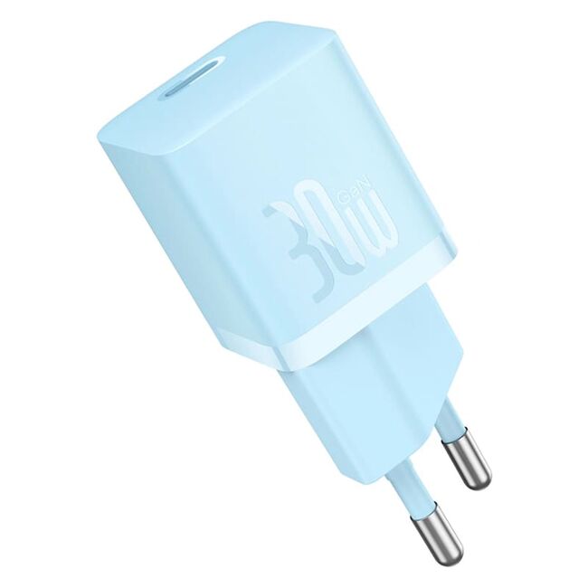Incarcator Type-C, Fast Charging, GaN, 30W + Cablu Type-C 100W, 1m - Baseus (P10110902313-00) - Galaxy Blue
