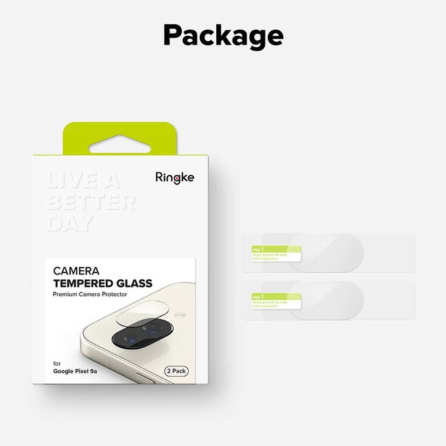 Folie Camera pentru Google Pixel 9a (set 2) - Ringke Camera Protector Glass - Clear