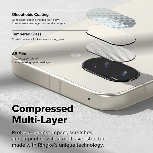 Folie Camera pentru Google Pixel 9a (set 2) - Ringke Camera Protector Glass - Clear