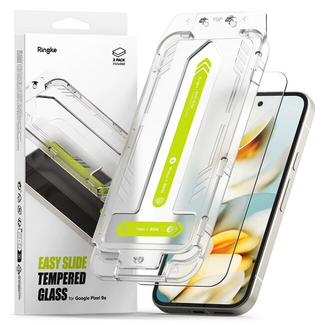 Folie pentru Google Pixel 9a (set 2) - Ringke Easy Slide Tempered Glass - Clear