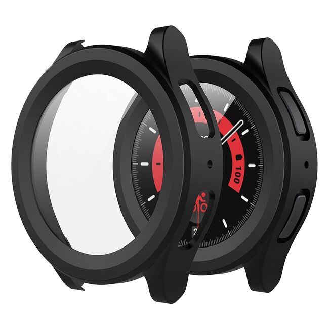 Set de Protecție 360° pentru Samsung Galaxy Watch 5 Pro – Carcasa cu protectie ecran, Claritate HD, Design Elegant - Negru