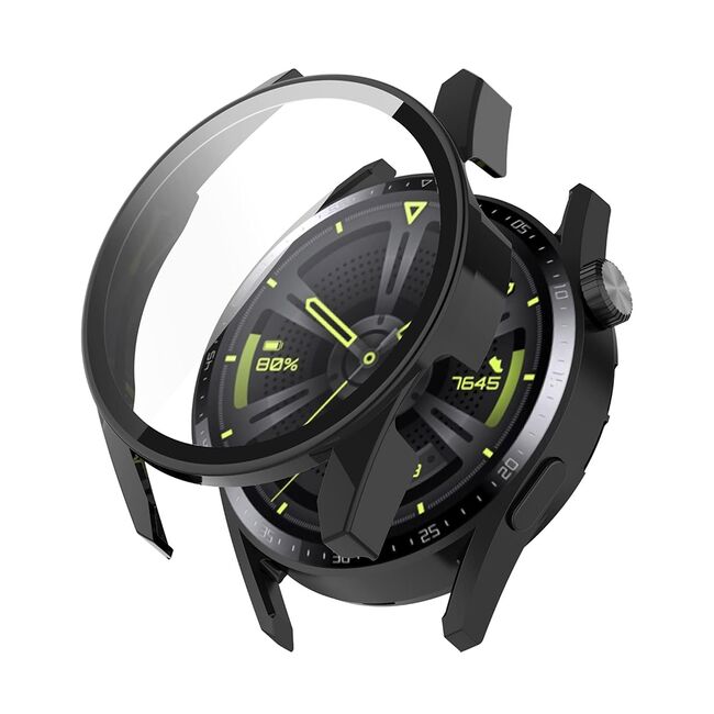 Set de Protecție 360° pentru Huawei Watch GT 3 (42mm) – Carcasa cu protectie ecran, Claritate HD, Design Elegant - Negru