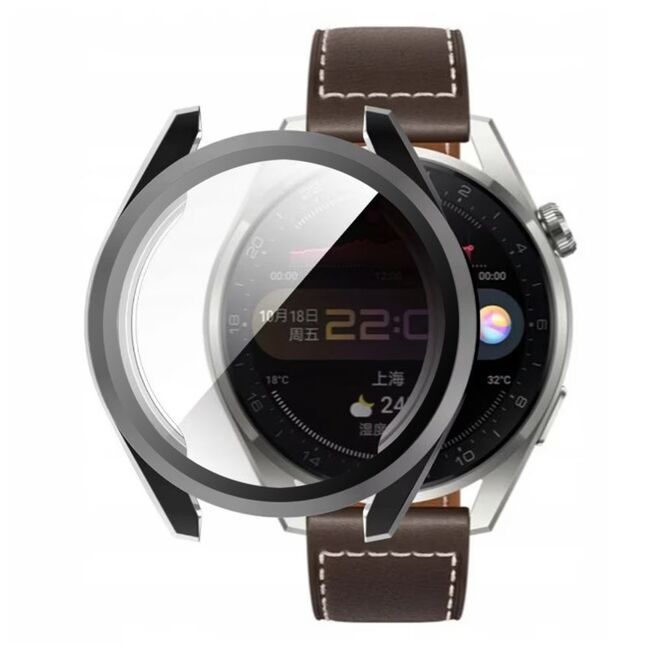 Set de Protecție 360° pentru Huawei Watch 3 Pro – Carcasa cu protectie ecran, Claritate HD, Design Elegant - Negru