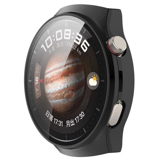 Set de Protecție 360° pentru Huawei Watch 4 Pro – Carcasa cu protectie ecran, Claritate HD, Design Elegant - Negru