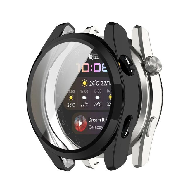Set de Protecție 360° pentru Huawei Watch 3 – Carcasa cu protectie ecran, Claritate HD, Design Elegant - Negru