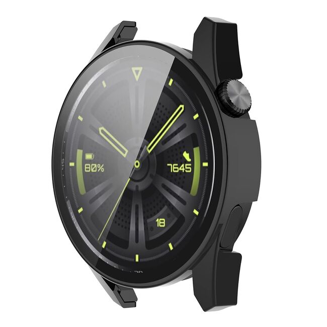 Set de Protecție 360° pentru Huawei Watch GT 3 (46mm) – Carcasa cu protectie ecran, Claritate HD, Design Elegant - Negru