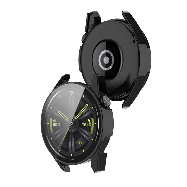 Set de Protecție 360° pentru Huawei Watch GT 3 (46mm) – Carcasa cu protectie ecran, Claritate HD, Design Elegant - Negru