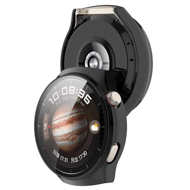 Set de Protecție 360° pentru Huawei Watch 4 Pro – Carcasa cu protectie ecran, Claritate HD, Design Elegant - Negru