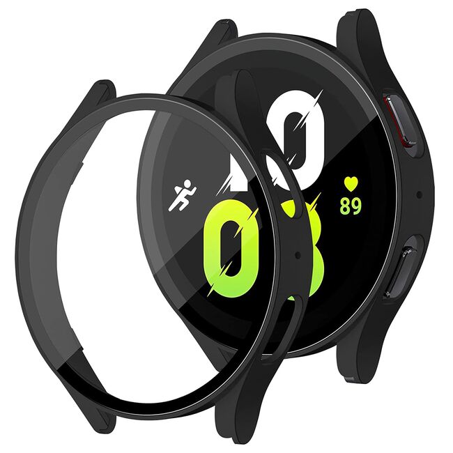 Set de Protecție 360° pentru Samsung Galaxy Watch 4 / 5 (40mm) – Carcasa cu protectie ecran, Claritate HD, Design Elegant - Negru